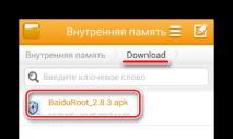 Baidu 루트(러시아어 버전) Baidu 루트 루트가 수신되지 않음